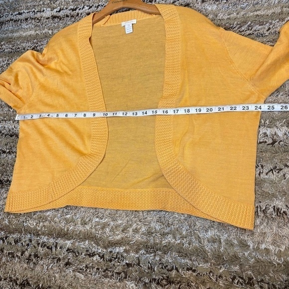 Chicos Size 3 (XL) Silk Sweater Cardigan Shrug Open Front - Picture 8 of 9